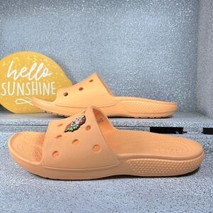 Crocs Classic Slides Sandals Shoes Orange Men 7 Women 9